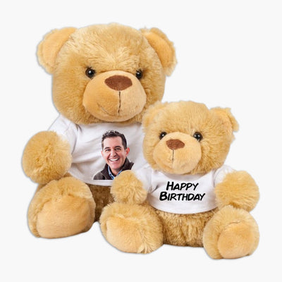Brown Teddy Bear with Personalised T-Shirt - Noons UK