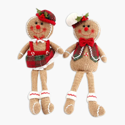 Gingerbread Man and Woman Beanie Plush - Noons UK