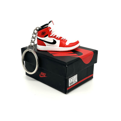 Mini 3D Jordan Sneaker Keyring - Red with Black Tick - Noons UK