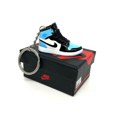 Mini 3D Jordan Sneaker Keyring - Sky Blue with Black Tick - Noons UK