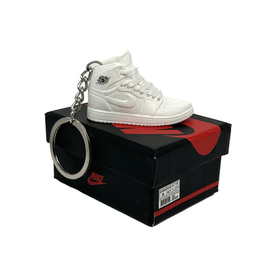 Mini 3D Jordan Sneaker Keyring - White - Noons UK